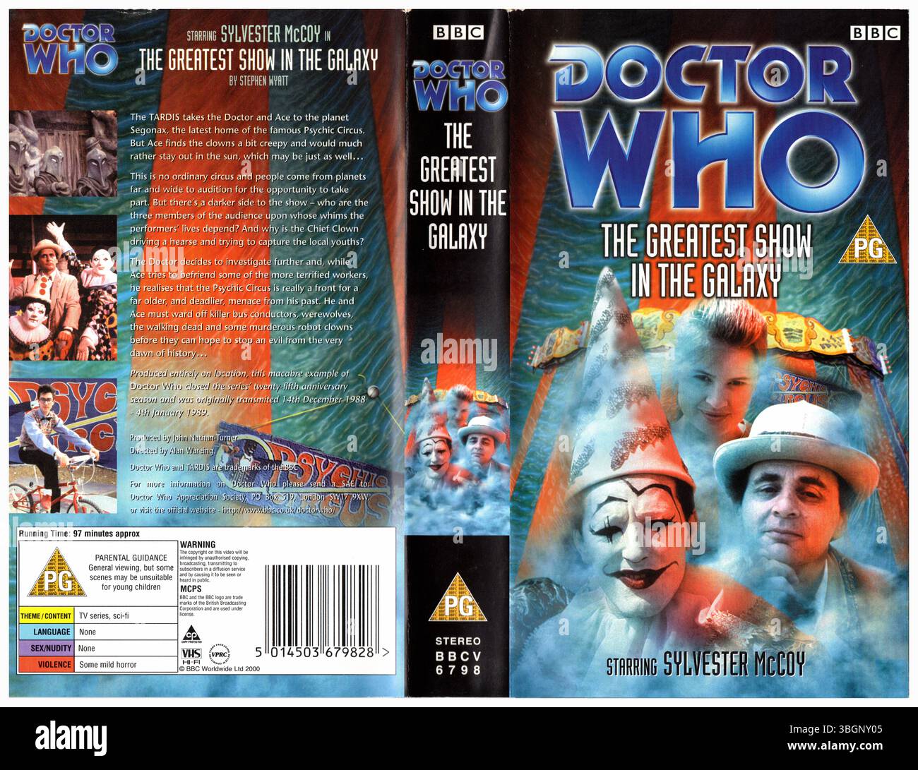 Doctor Who: The Greatest Show in the Galaxy VHS Cover (2000) (UK) BBC Worldwide Stockfoto