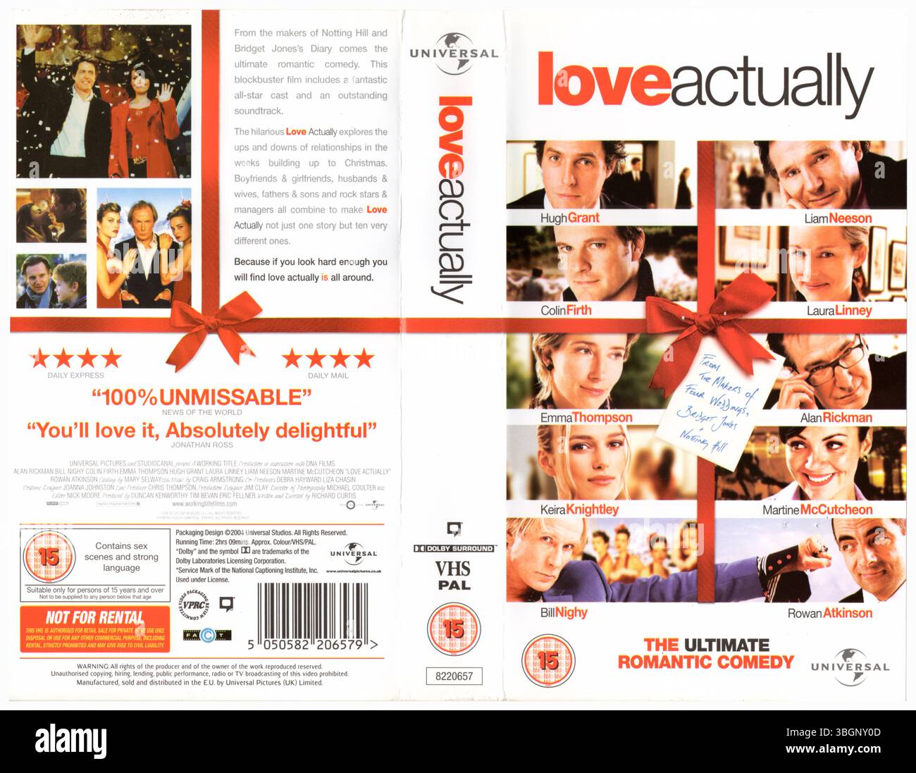 Love Actual (2003) VHS Cover ('04) (UK) von Universal Pictures Stockfoto
