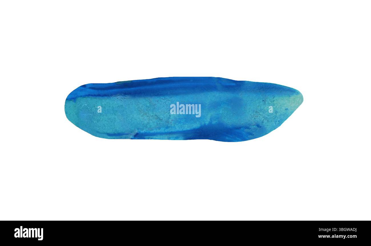 Blaues Meer, isoliert auf weißem Hintergrund und mit Beschneidungspfaden. Stockfoto