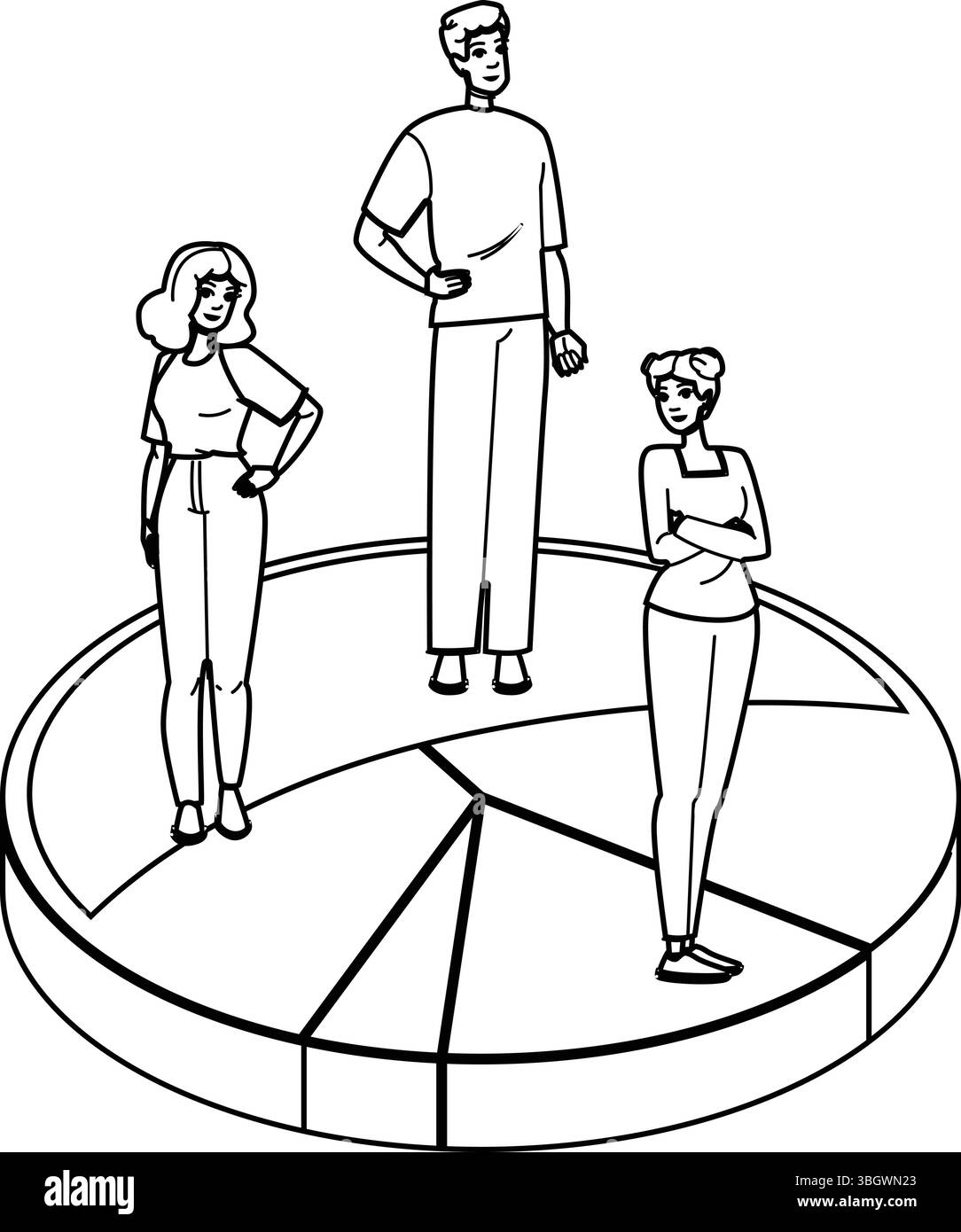 Segmentierungsvektor für Zielkunden Stock Vektor