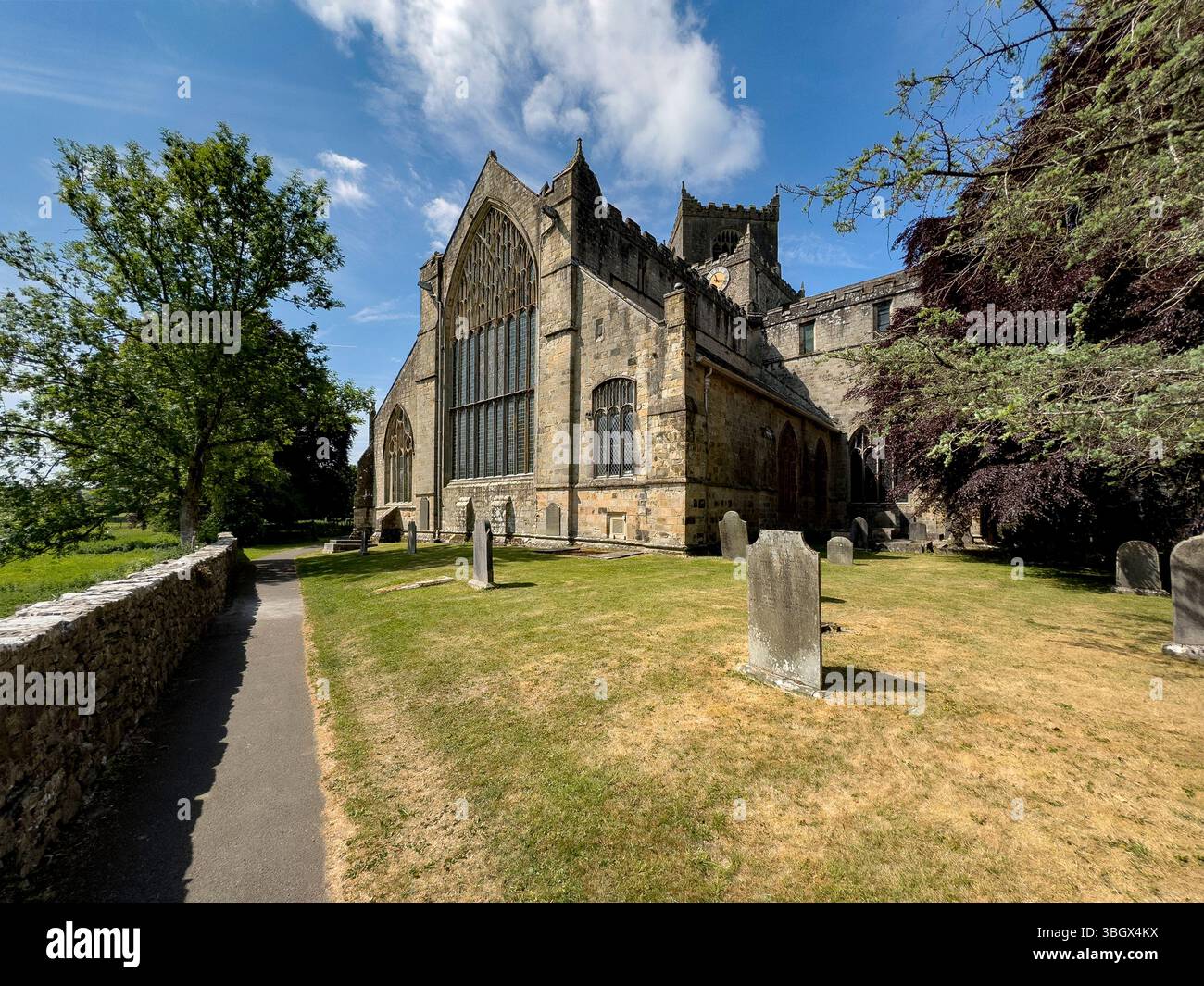 Priory Cartmel im historischen Dorf Cartmel in Cumbria im Nordwesten Englands Stockfoto