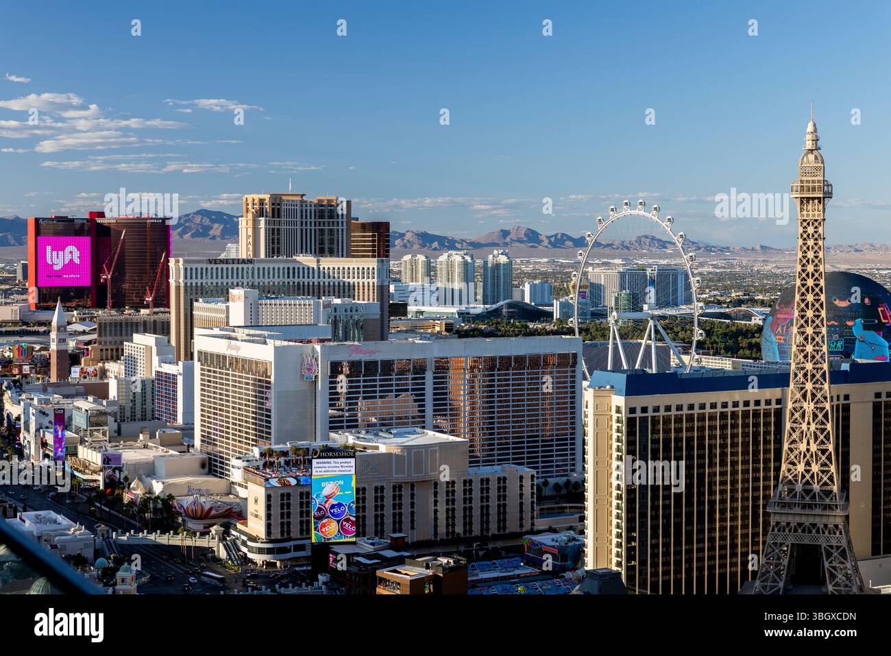 New Resorts World Hilton, Conrad and Crawfard Hotels and Sphere, Las Vegas, Nevada, USA Stockfoto