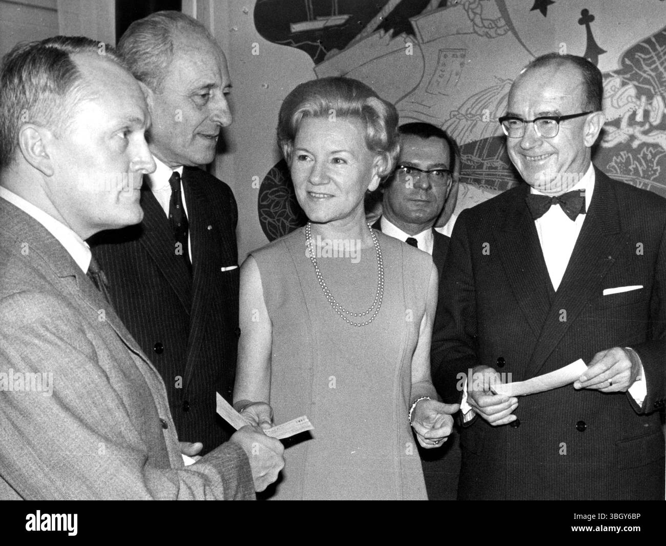 Nell Pierlain , Maurice Dumoncel, Paul Viala und Claude bel langer. 19. Januar 1968 Stockfoto