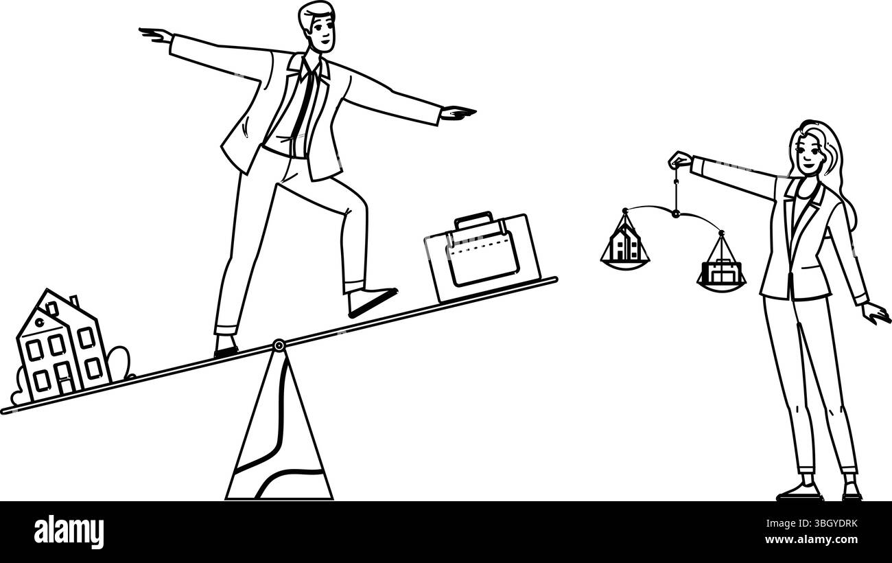 Vektor für Nachhaltigkeit des Geschäftsgleichgewichts Stock Vektor