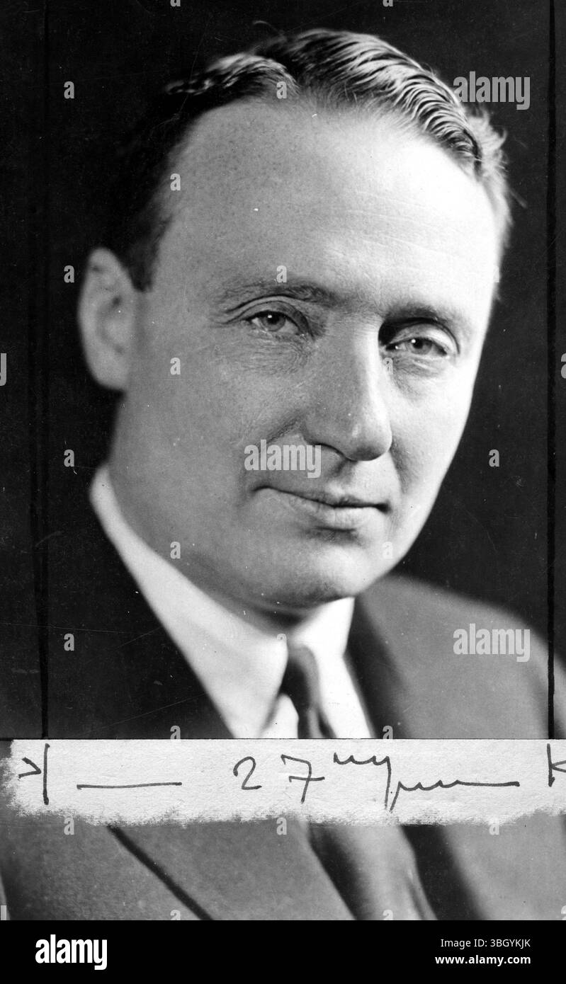 Neuer Minister in Österreich. George Earle 3. Ein amerikanischer Politiker, der kürzlich zum Minister für Österreich ernannt wurde. 18. September 1933 Stockfoto