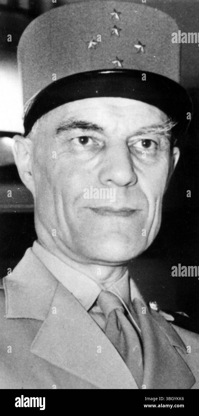 General Paul Ely von Frankreich. Stockfoto