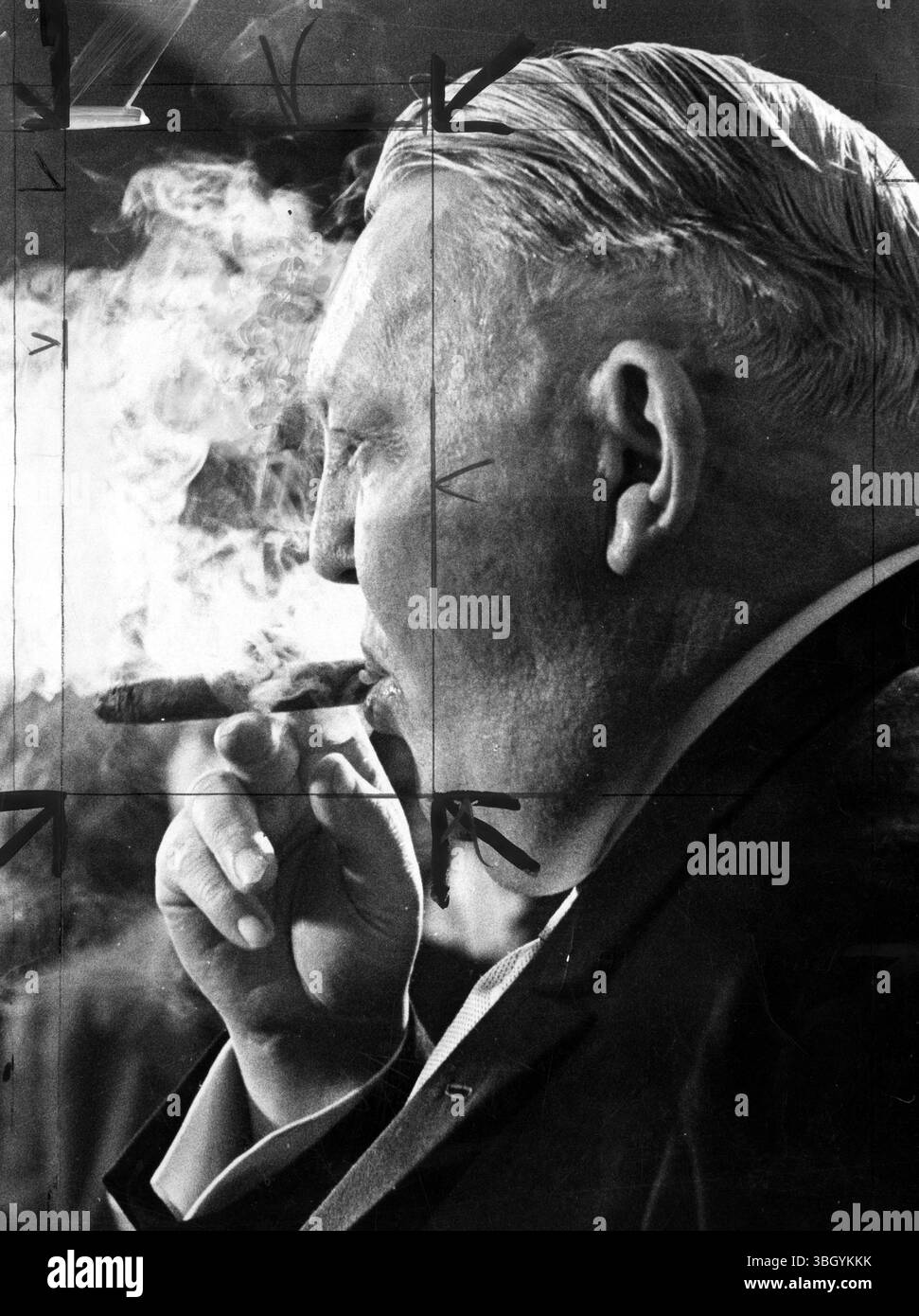 Ludwig Erhard ein deutscher Politiker. 1. Oktober 1973 Stockfoto