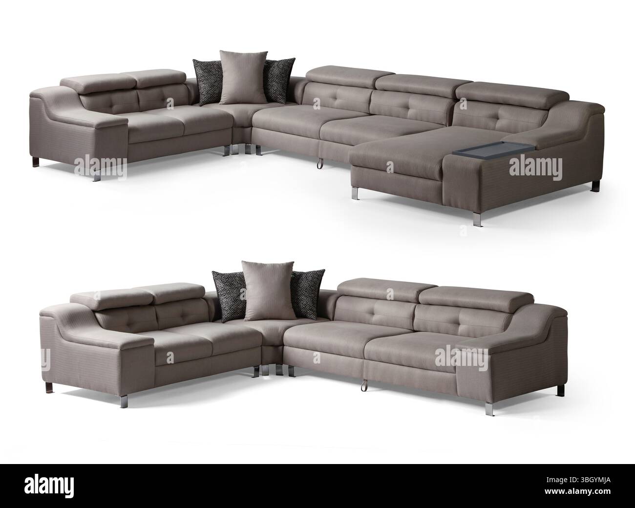 Eckmöbel isoliert auf weißem Hintergrund. Stockfoto