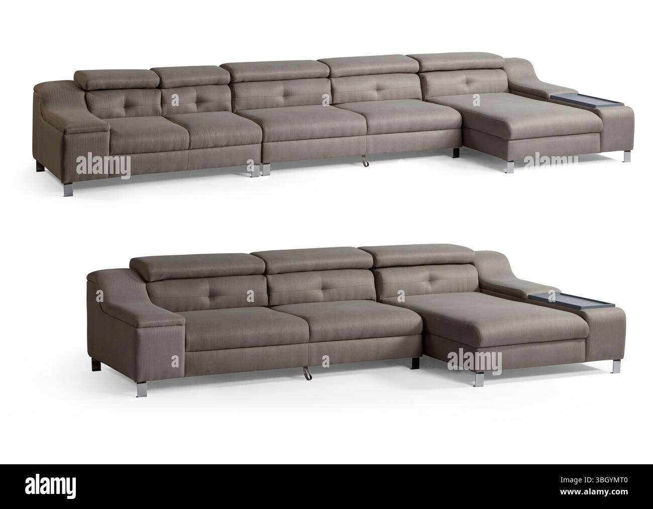 Eckmöbel isoliert auf weißem Hintergrund. Stockfoto