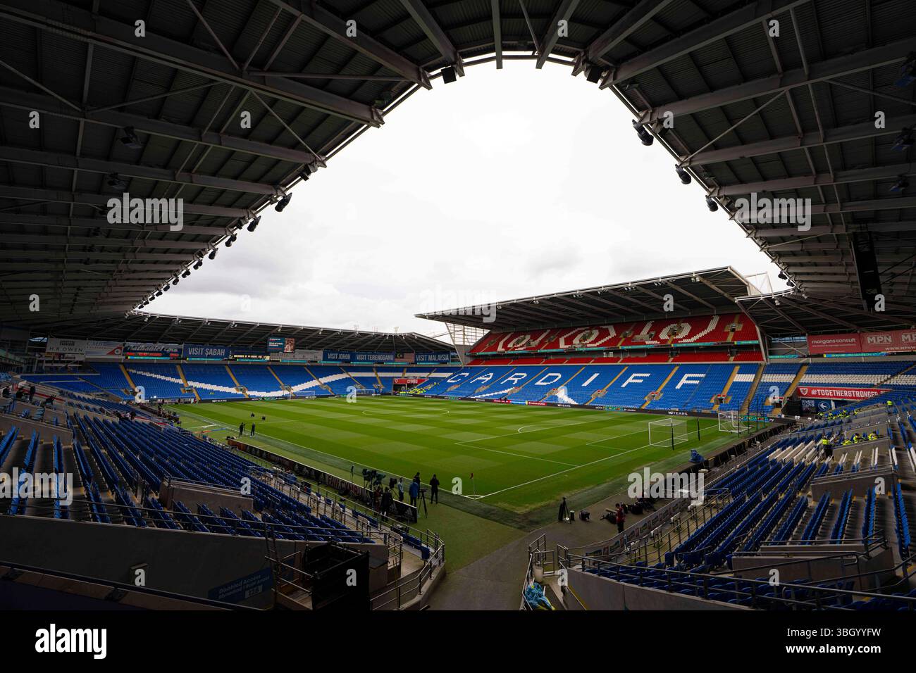 Cardiff, Wales, Großbritannien. Juni 2025. Allgemeine Ansicht des Cardiff City Stadions, vor der FIFA-Weltmeisterschaft, der Europameisterschaft, dem Spiel der Gruppe J zwischen Wales und Liechtenstein im Cardiff City Stadion. Credit Glitch Images/Alamy Live News Stockfoto