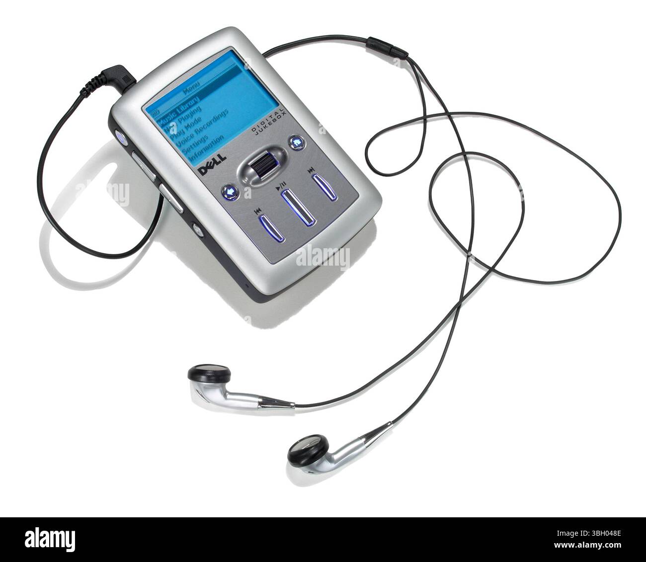mp3-Player auf weißem Hintergrund Stockfoto
