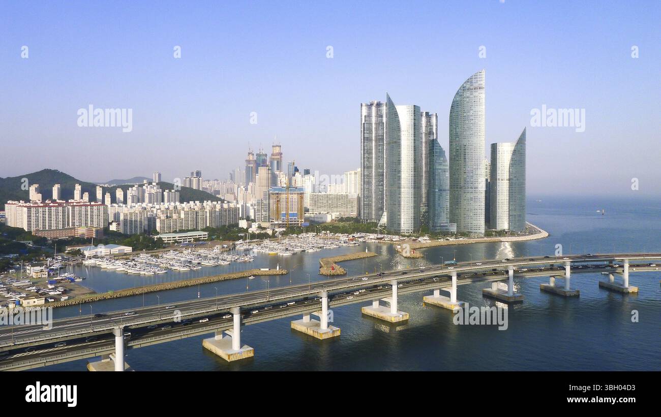 Der Blick auf Busan Stadt Stockfoto