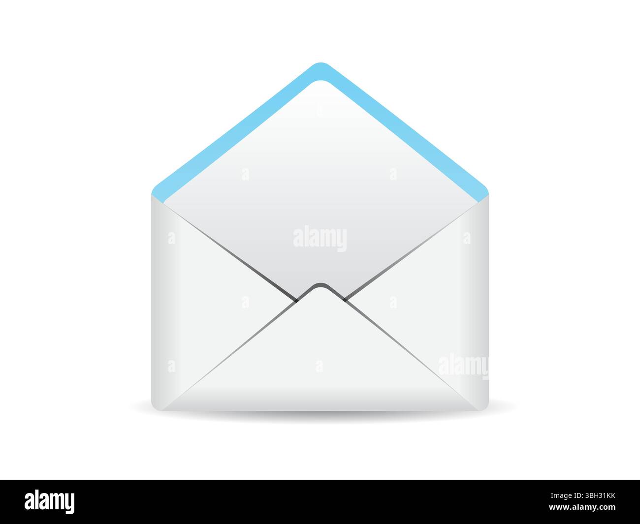 Öffnen Sie Umschlag, Grußkarte Umschlag Konzept Illustration flacher Design Vektor eps10, grafisches Element für Landing Page, leere State App oder Web u Stock Vektor