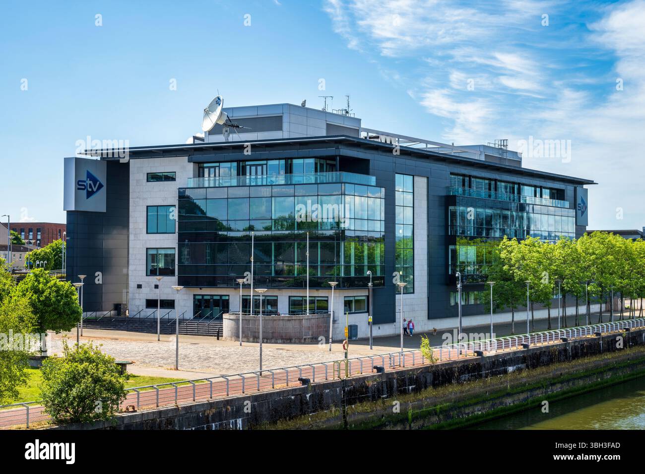 STV Studios am Pacific Quay in Kinning Park, Glasgow, Schottland, Großbritannien Stockfoto