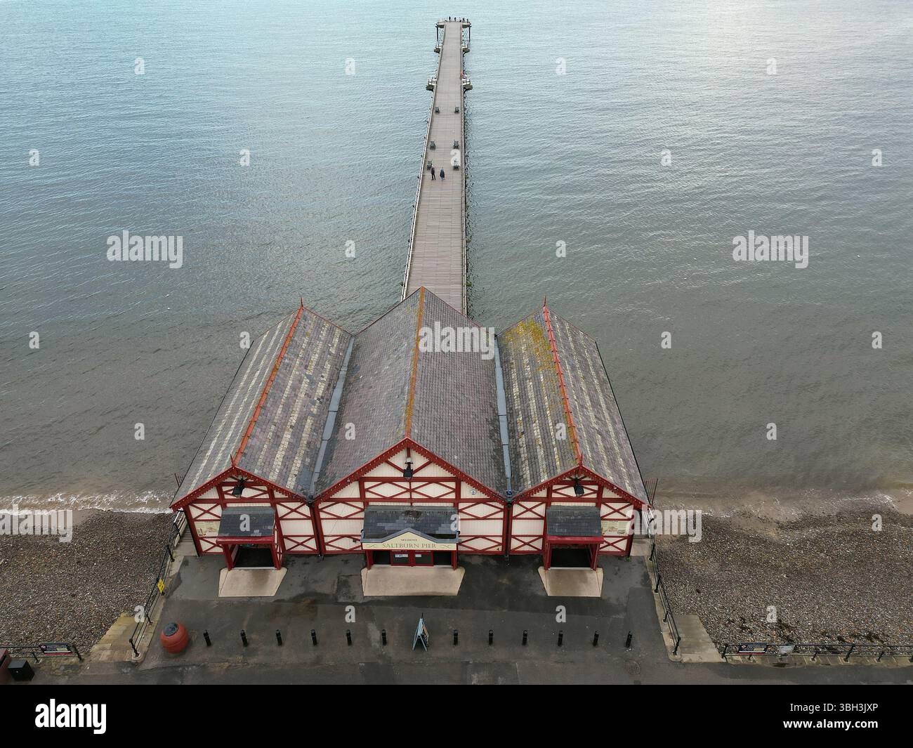 Viktorianische Architektur Saltburn by the Sea victorian Pier, North Yorkshire Urlaubsort Stockfoto