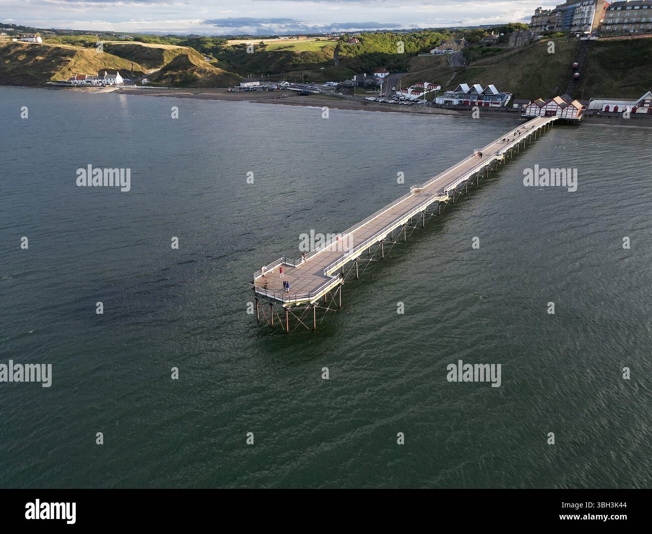 Viktorianische Architektur Saltburn by the Sea victorian Pier, North Yorkshire Urlaubsort Stockfoto