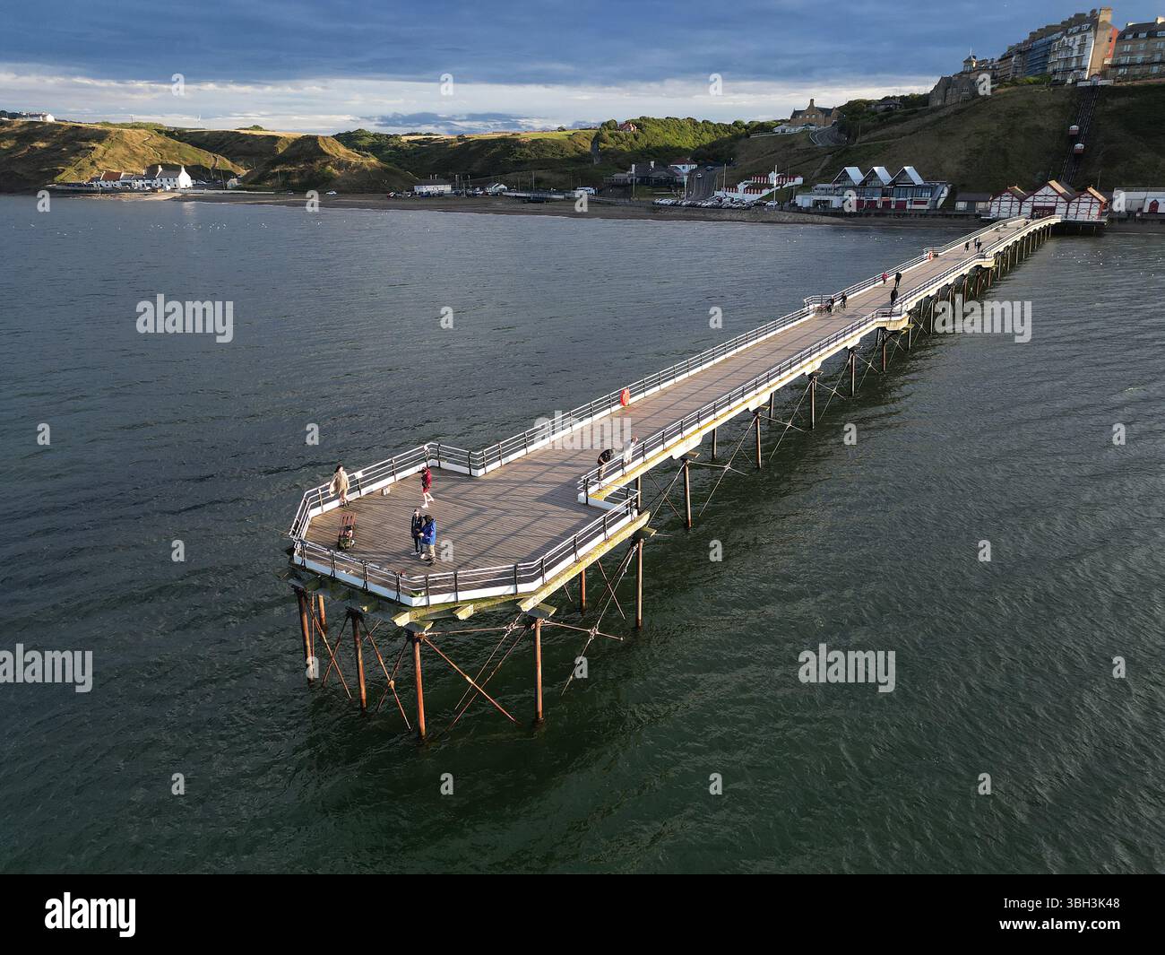 Viktorianische Architektur Saltburn by the Sea victorian Pier, North Yorkshire Urlaubsort Stockfoto