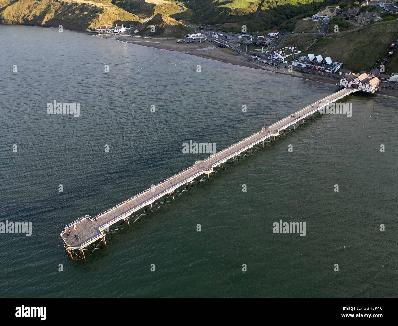 Viktorianische Architektur Saltburn by the Sea victorian Pier, North Yorkshire Urlaubsort Stockfoto