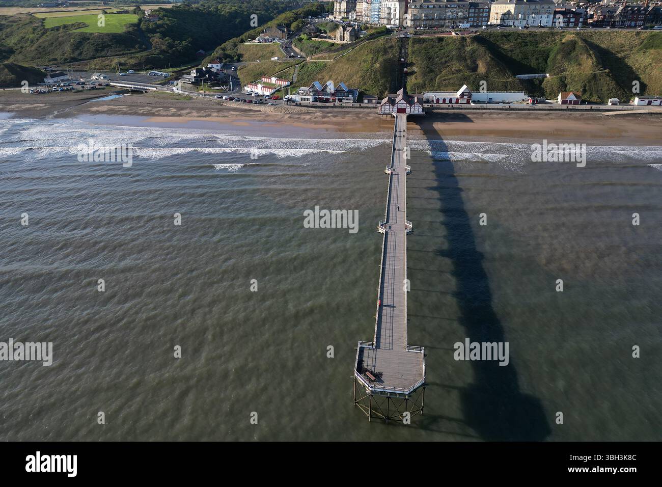 Viktorianische Architektur Saltburn by the Sea victorian Pier, North Yorkshire Urlaubsort Stockfoto