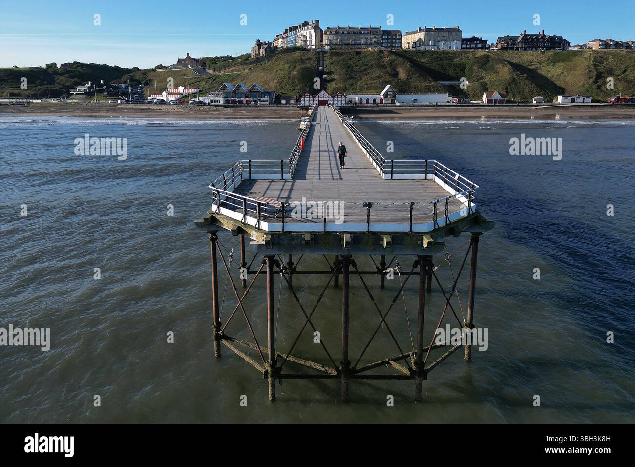Viktorianische Architektur Saltburn by the Sea victorian Pier, North Yorkshire Urlaubsort Stockfoto