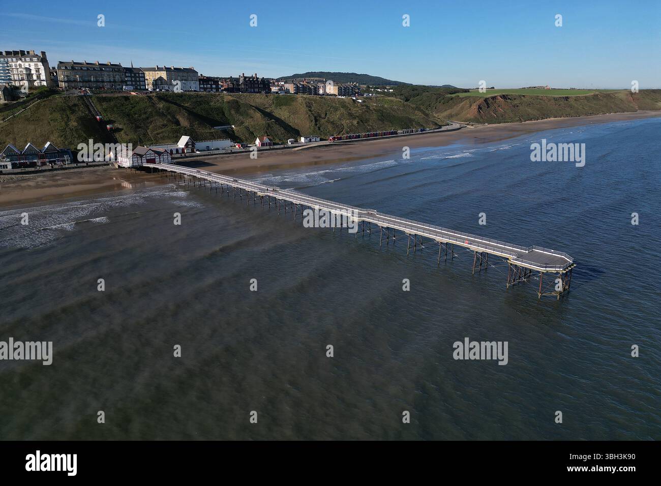 Viktorianische Architektur Saltburn by the Sea victorian Pier, North Yorkshire Urlaubsort Stockfoto