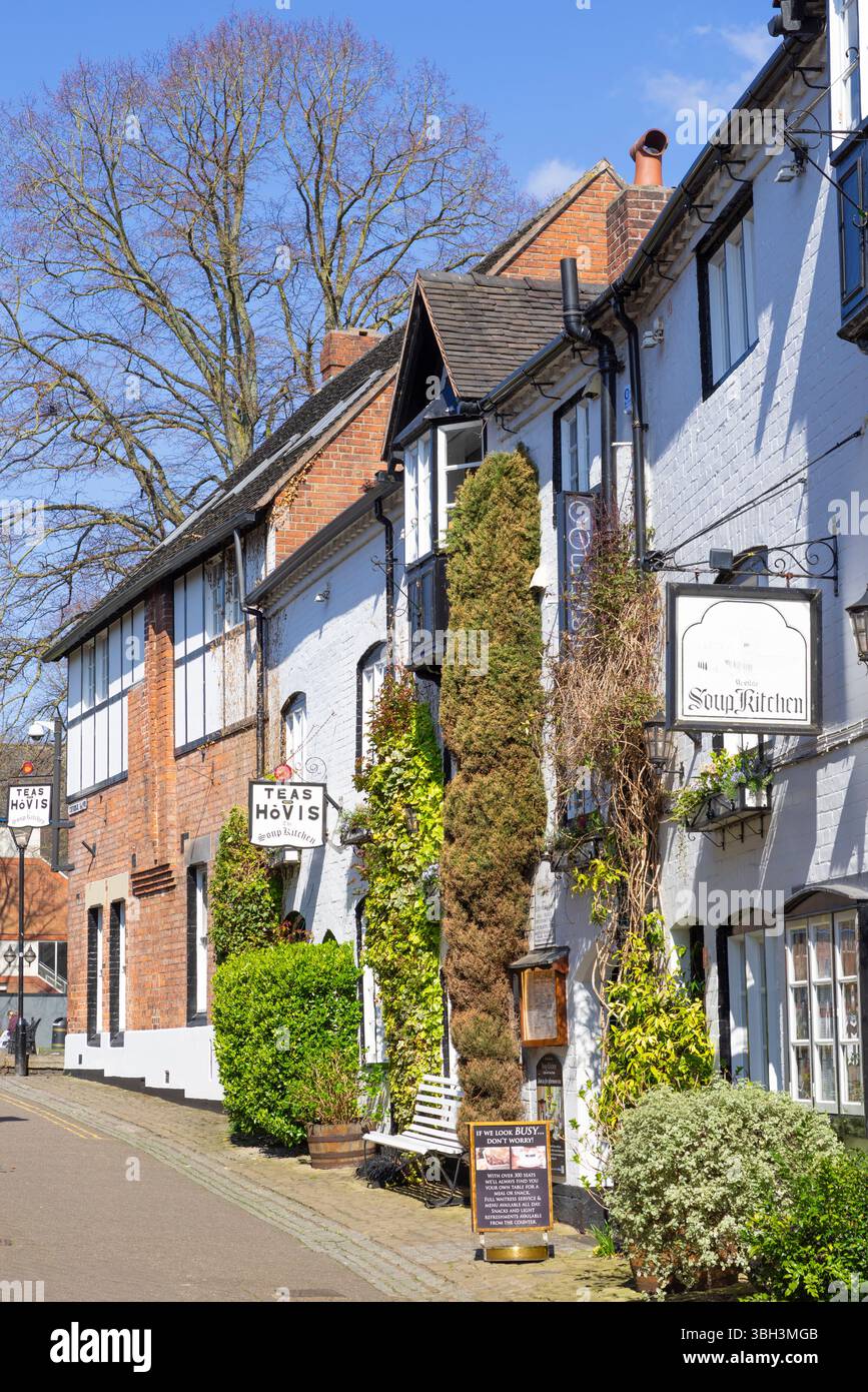Stadtzentrum von Stafford historische alte Gebäude, darunter das Soup Kitchen Restaurant in der Church Lane Stafford Staffordshire England Großbritannien GB Europa Stockfoto