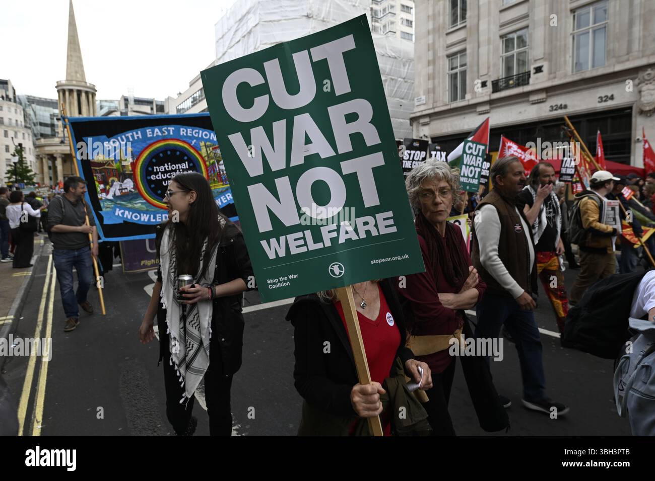 London, Großbritannien. Juni 2025. Volksversammlung National Demonstration und März: Central London, UK, 7. Juni 2025 Credit: Monkey Butler Images/Alamy Live News Stockfoto