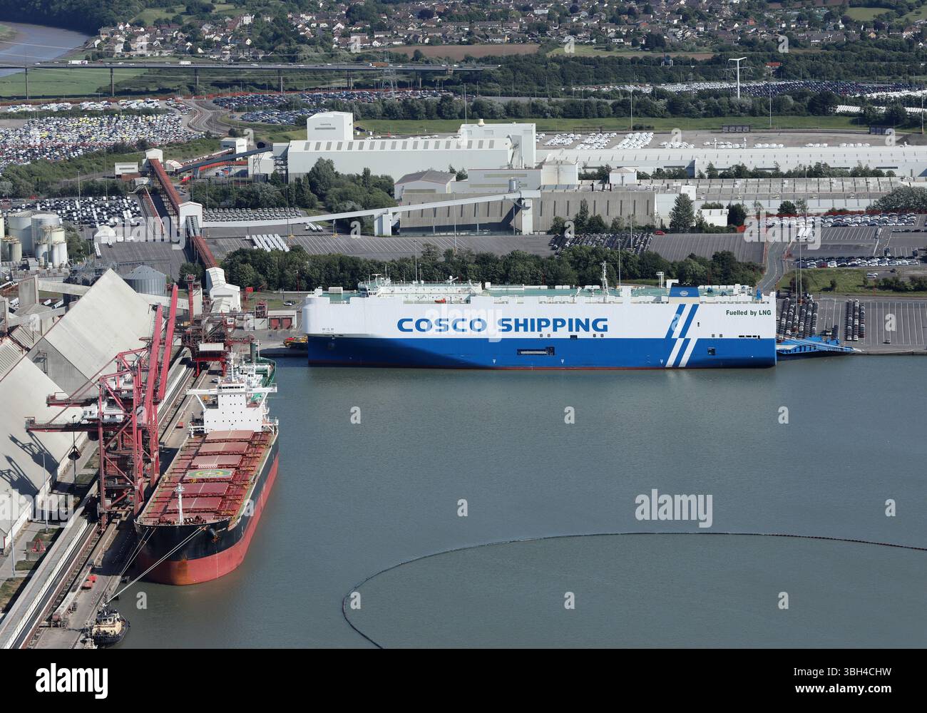 Aus der Vogelperspektive der Avonmouth Docks Stockfoto