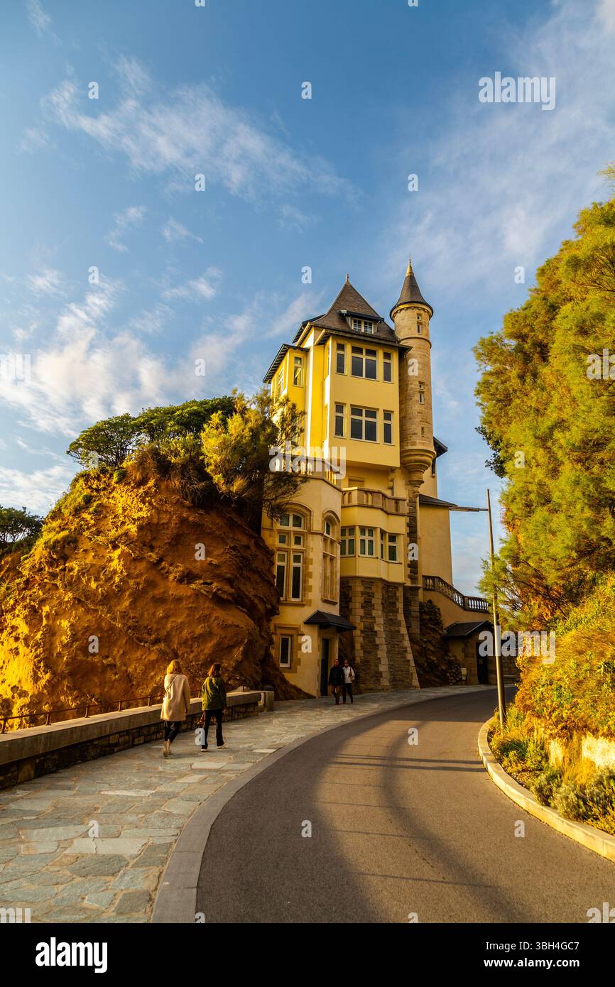 Neomittelalterliche Villa Belza, Biarritz, Frankreich Stockfoto