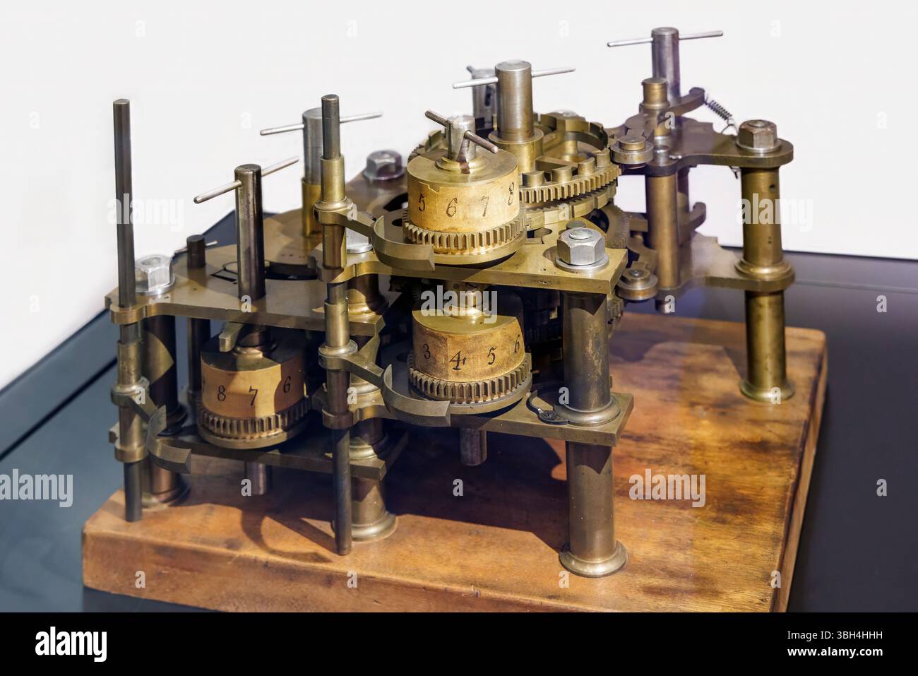 Teil einer Differenzmaschine, die von Charles Babbage, England, Großbritannien, entwickelt wurde Stockfoto