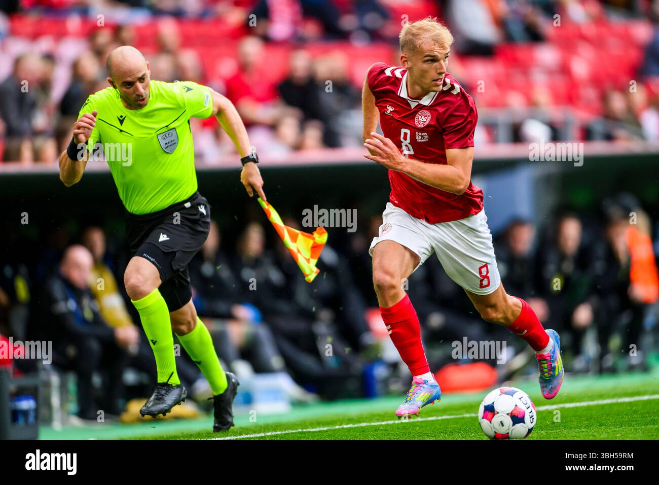 8 (DEN) - Gustav Isaksen. Landskamp: Danmark mod Nordirland - 07.06.2025. Venskabskamp, VM-testkamp København, Danmark. 7. Juni 2025. Vereinigtes Königreich: Dänemark Stockfoto