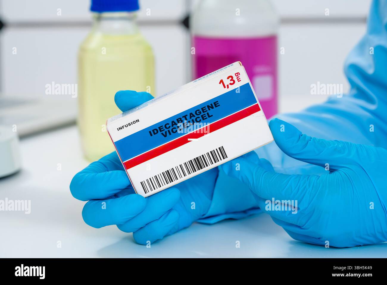 Idecabtagene-Vicleucel-Infusion. CAR-T-Therapie des multiplen Myeloms. Stockfoto