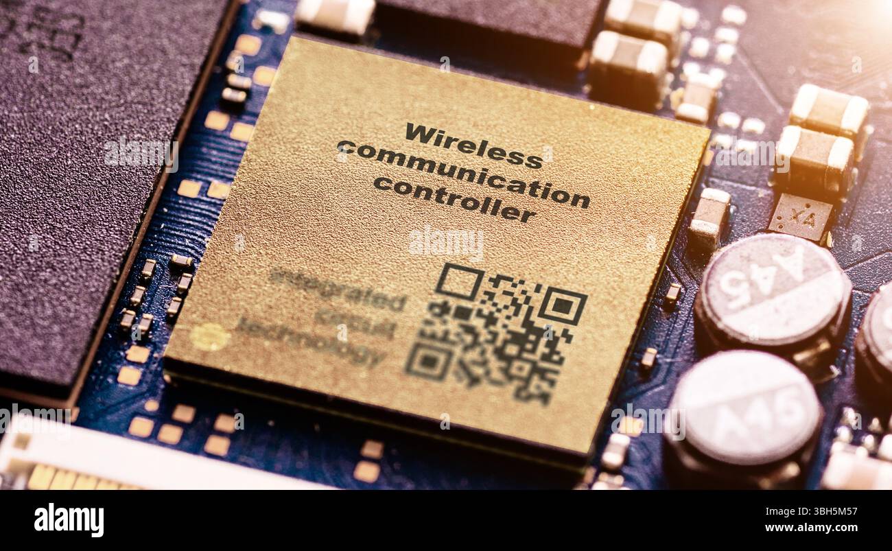 Wireless Communication Controller. Verwaltet den Betrieb von drahtlosen Kommunikationsmodulen. Stockfoto