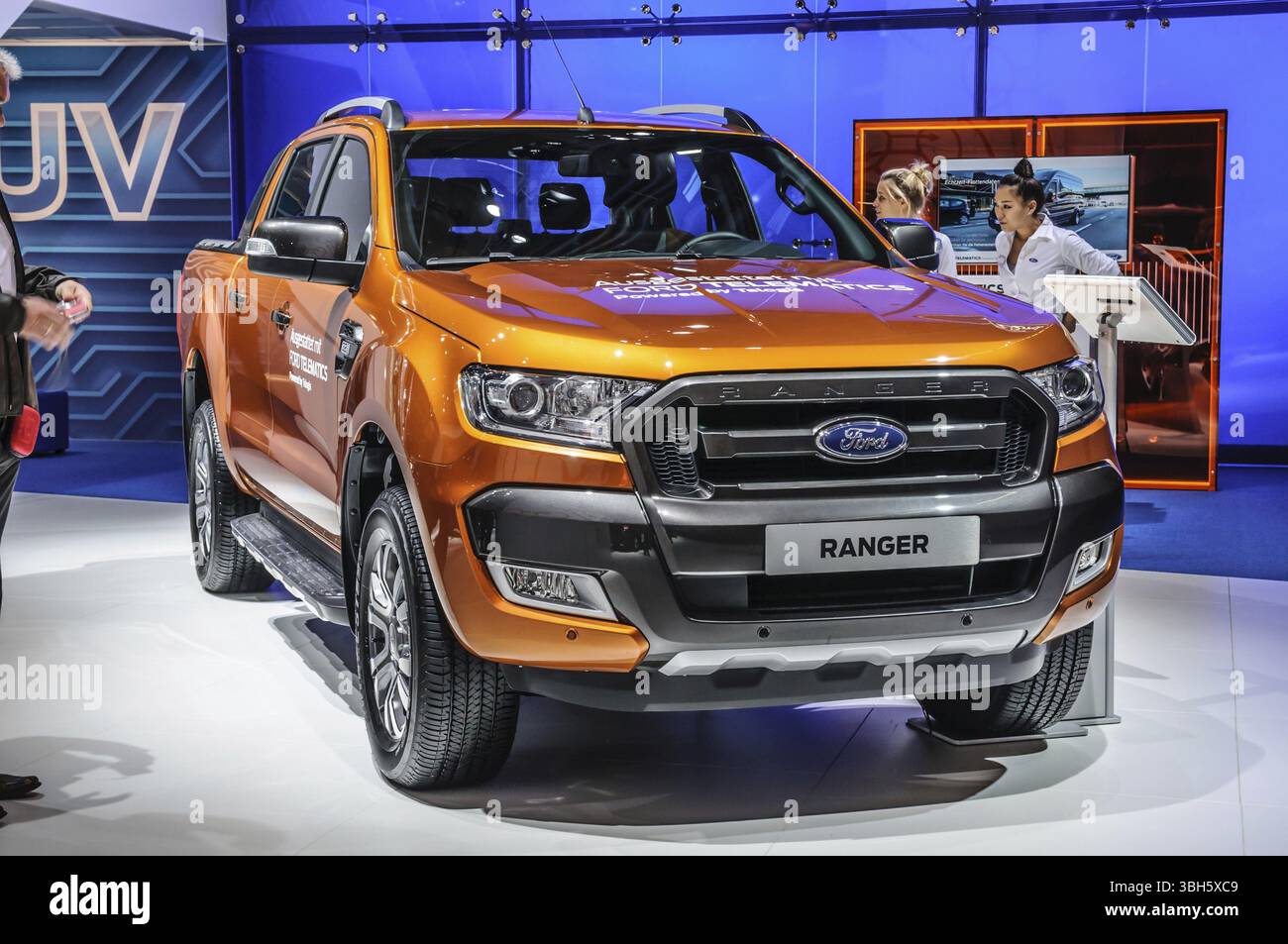 FRANKFURT - SEPTEMBER 2015: Ford Ranger wurde auf der IAA International Motor Show am 20. September 2015 in Frankfurt vorgestellt Stockfoto