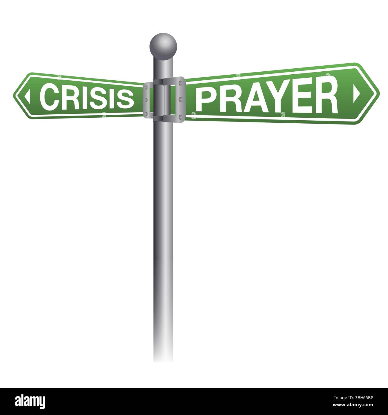 Eine Illustration, die das Gebet während des Krisen-Themas darstellt. Vector EPS 10 verfügbar Stockfoto