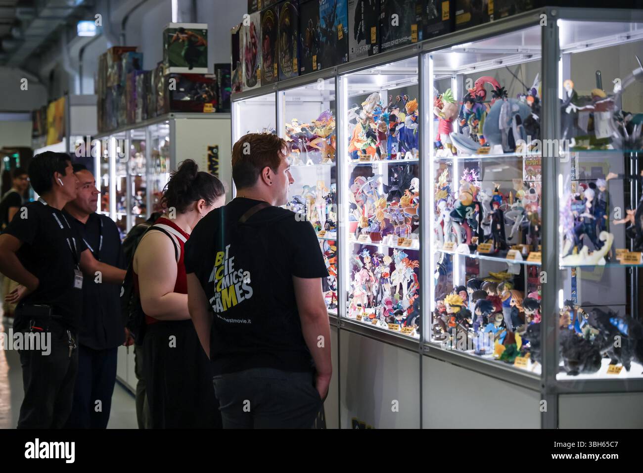 Mailand, die beste Comics- und Spiele-Veranstaltung für Popkultur im Superstudio Più. Auf dem Foto: Ein Blick auf die Messe Stockfoto