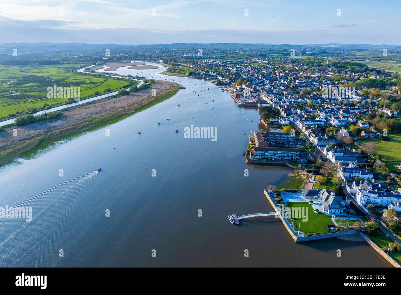 Fluss exe von oben in der Nähe von Topsham, Devon, England, Großbritannien, Europa Stockfoto
