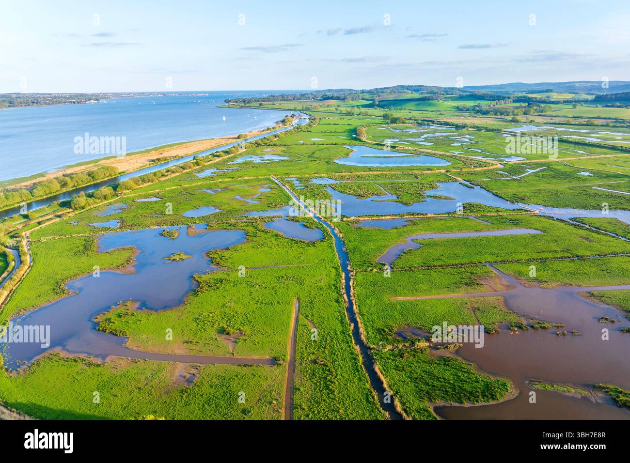 Fluss exe von oben in der Nähe von Topsham, Devon, England, Großbritannien, Europa Stockfoto
