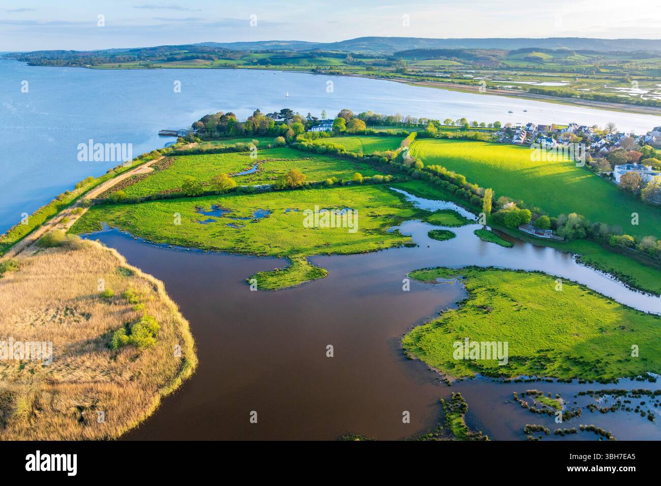 Fluss exe von oben in der Nähe von Topsham, Devon, England, Großbritannien, Europa Stockfoto