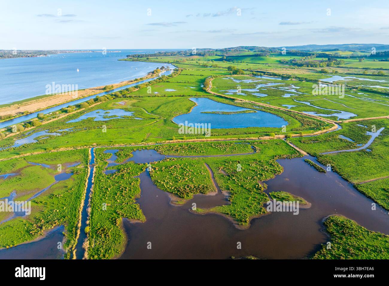 Fluss exe von oben in der Nähe von Topsham, Devon, England, Großbritannien, Europa Stockfoto