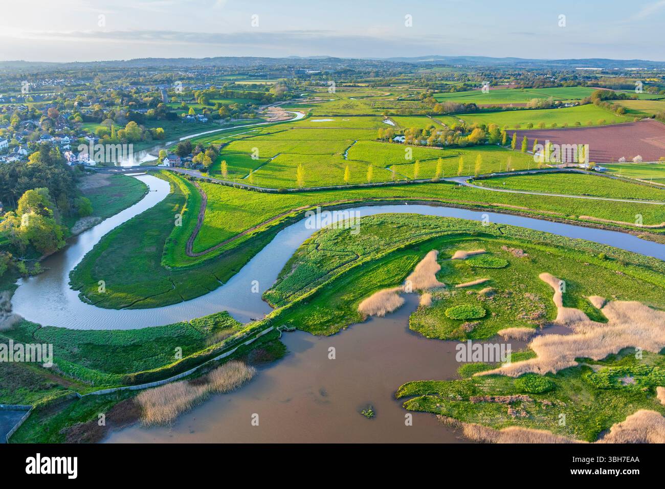 Fluss exe von oben in der Nähe von Topsham, Devon, England, Großbritannien, Europa Stockfoto