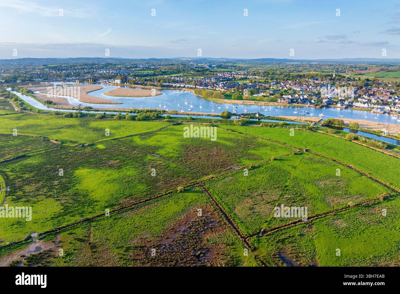 Fluss exe von oben in der Nähe von Topsham, Devon, England, Großbritannien, Europa Stockfoto