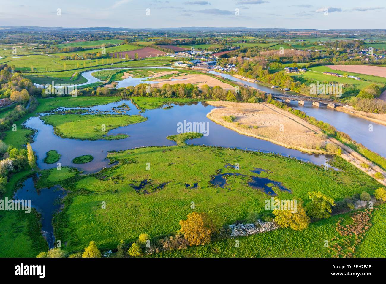 Fluss exe von oben in der Nähe von Topsham, Devon, England, Großbritannien, Europa Stockfoto