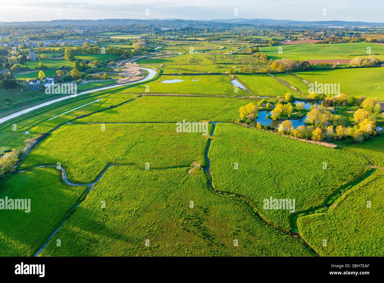 Fluss exe von oben in der Nähe von Topsham, Devon, England, Großbritannien, Europa Stockfoto