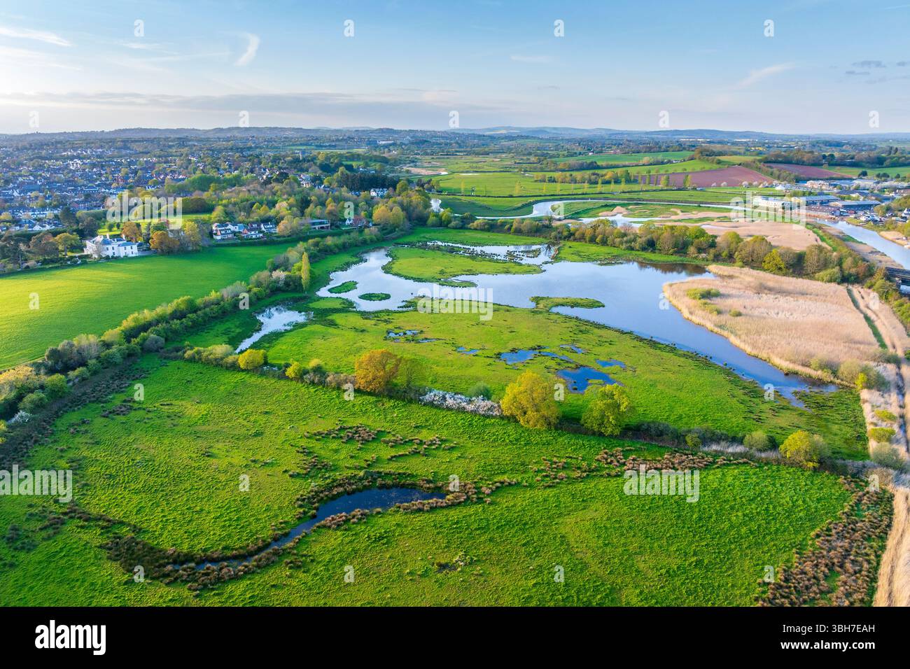 Fluss exe von oben in der Nähe von Topsham, Devon, England, Großbritannien, Europa Stockfoto