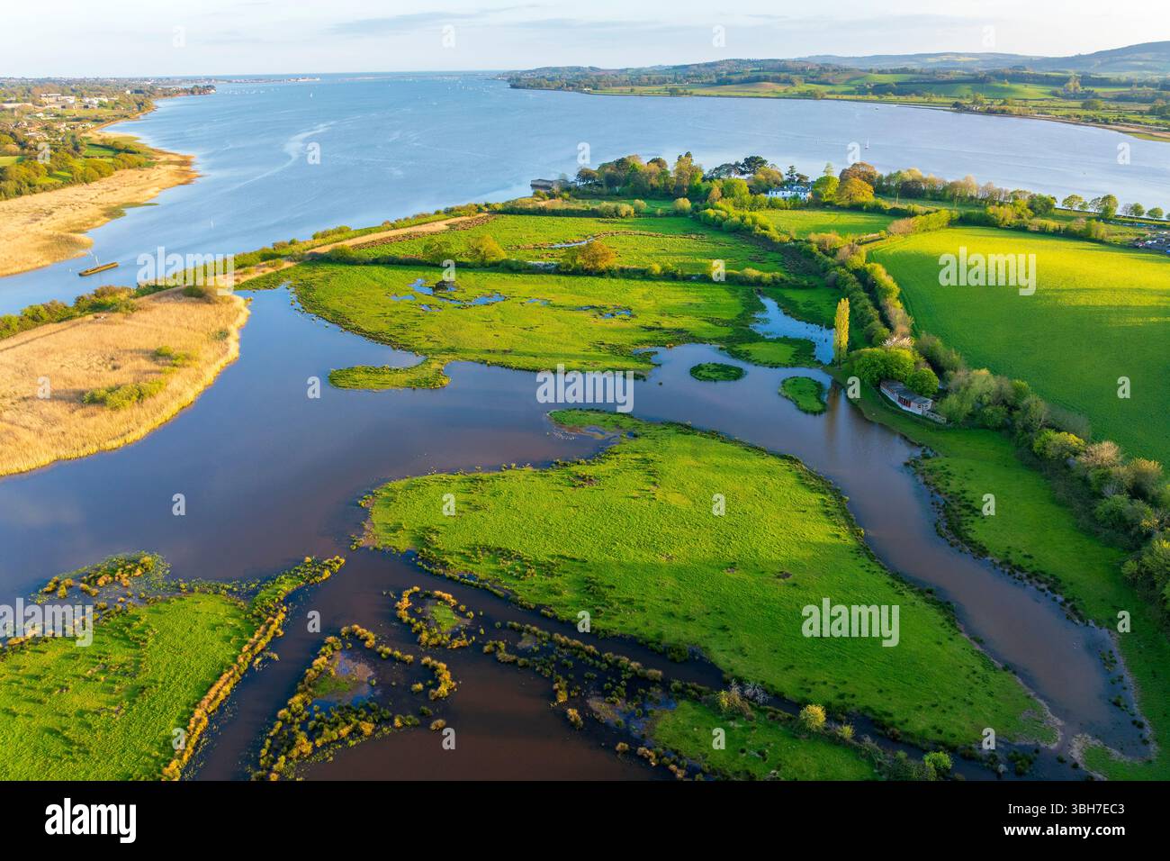 Fluss exe von oben in der Nähe von Topsham, Devon, England, Großbritannien, Europa Stockfoto