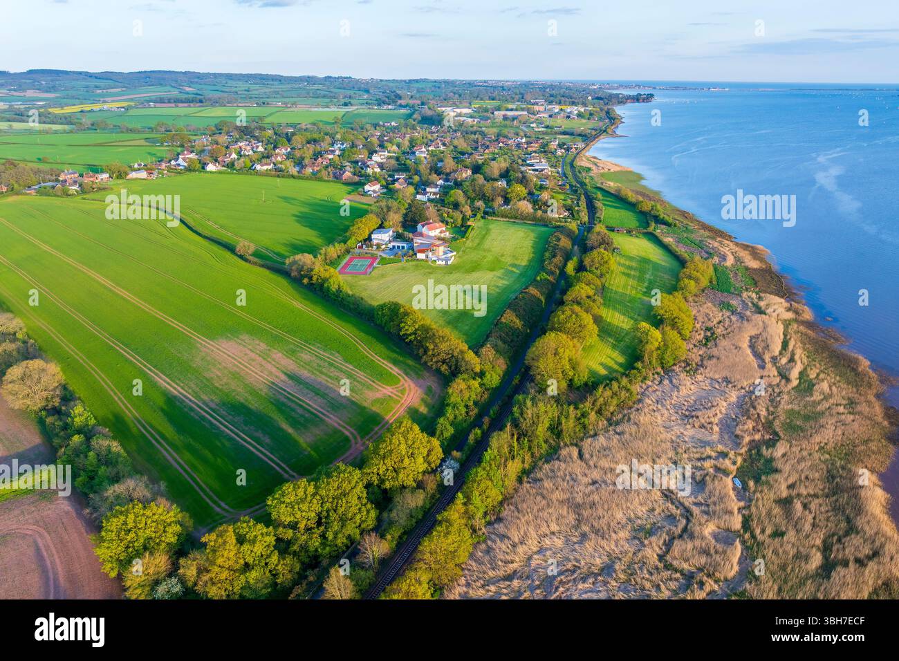 Fluss exe von oben in der Nähe von Topsham, Devon, England, Großbritannien, Europa Stockfoto