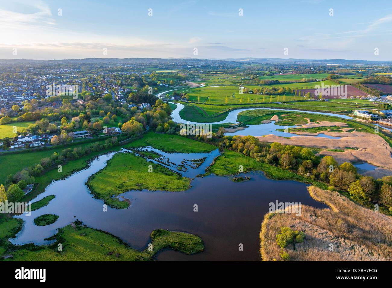 Fluss exe von oben in der Nähe von Topsham, Devon, England, Großbritannien, Europa Stockfoto