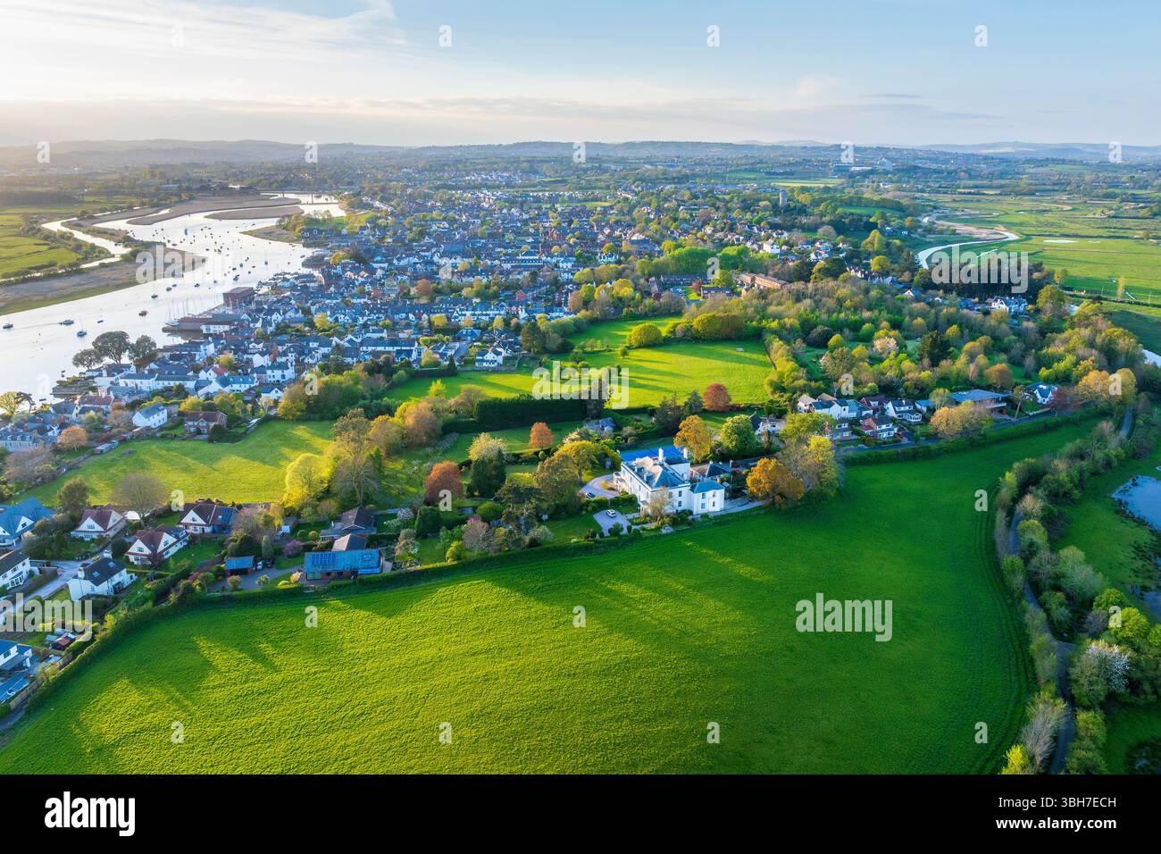 Fluss exe von oben in der Nähe von Topsham, Devon, England, Großbritannien, Europa Stockfoto