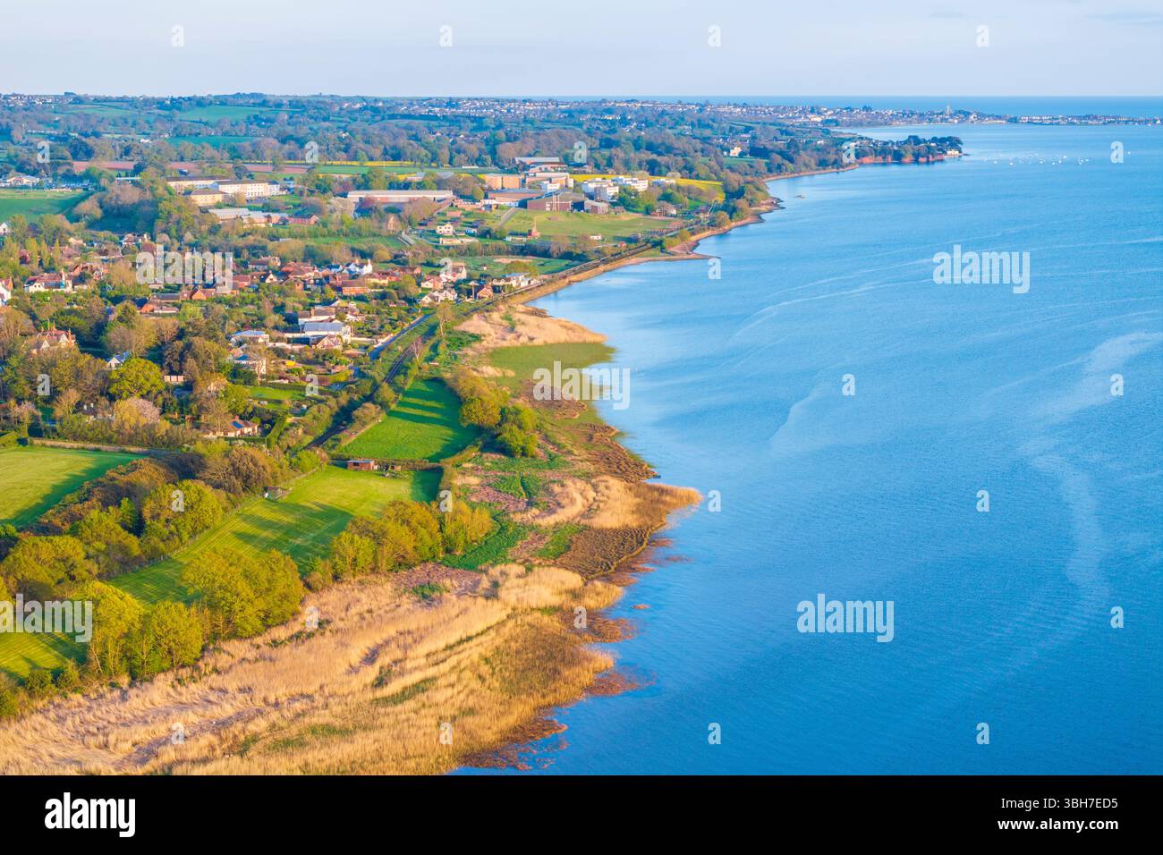 Fluss exe von oben in der Nähe von Topsham, Devon, England, Großbritannien, Europa Stockfoto
